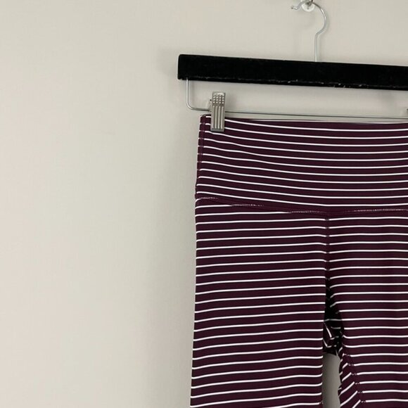 Lululemon Wunder Under Crop Leggings Parallel Stripe Dark Adobe Size 6 - Picture 5 of 7